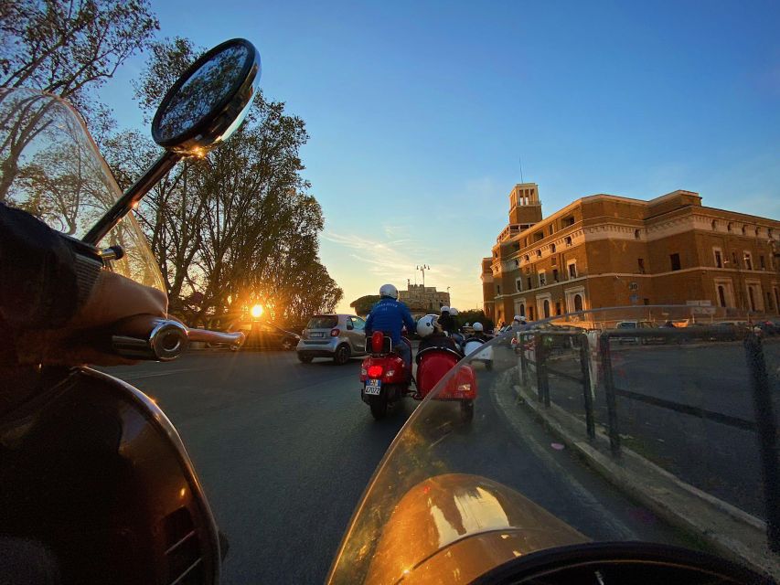 Afternoon Vespa Sidecar Tour with Gourmet Gelato Stop - The Pantheon stop: entry ticket included