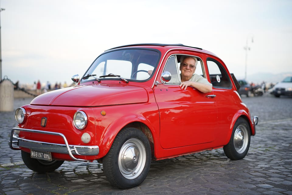 Explore Rome in Style by A Vintage Car Fiat 500 Tour - Meet in Front of Caffe Roma and Settle Into the Fiat 500