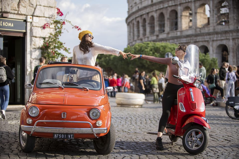 Explore Rome in Style by A Vintage Car Fiat 500 Tour - Terrazza del Gianicolo: Garibaldi Area Views and Photo Time