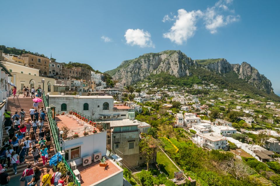 From Rome: Capri Guided Day Trip with Blue Grotto - Ferry to Capri (Marina Grande): jet boat speed, sea views