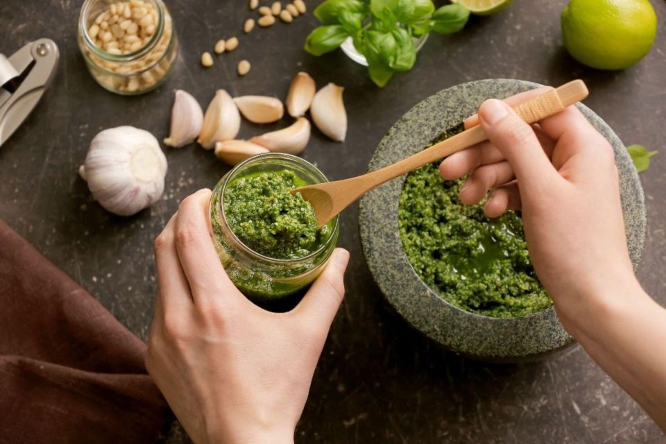 Pasta Cooking Class with Pesto Sauce Making in Rome Center - Making Genovese Pesto: A Sauce You Can Actually Feel Confident About