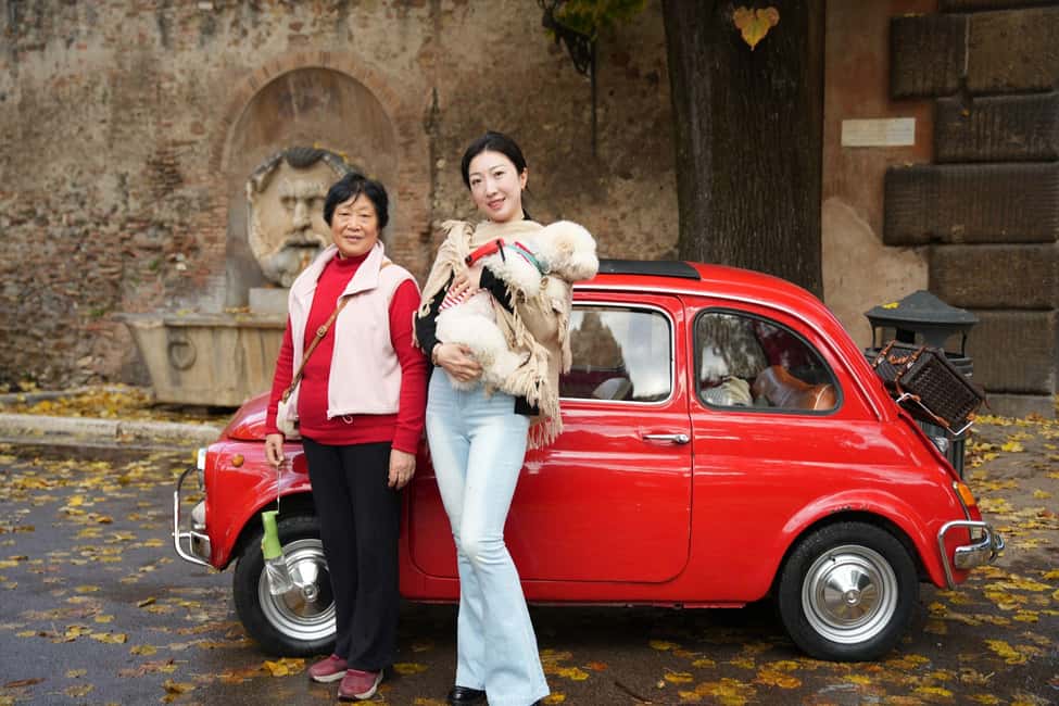 Professional Photoshoot with most Classic Fiat500 of Rome - Ending at Piazza Garibaldi: a final panorama and a reset before you go
