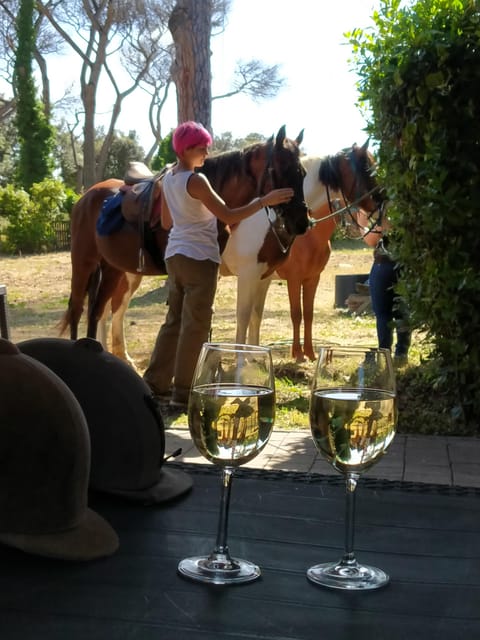 Ride in Rome with meal and wine included - Small group riding and an instructor you can actually talk to