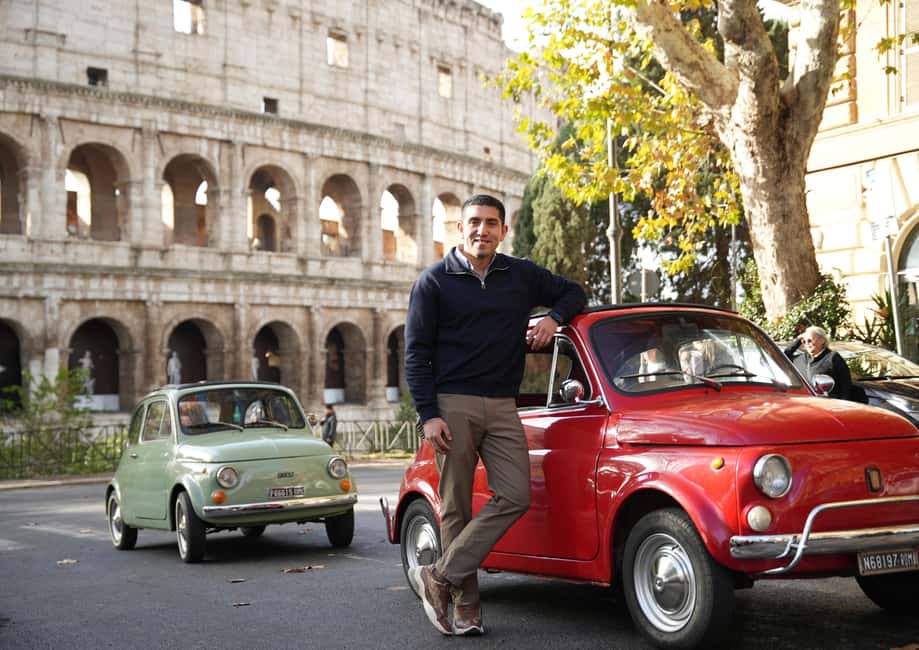 Roma: Fiat500 & Aperol Spritz Photo tour - Trastevere and Fontana dell’Acqua Paola Photo Moments