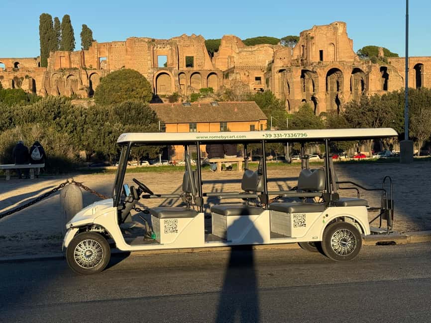 Rome: 6 hoursDaily Private Golf Cart Tour with typical lunch - Key highlights you’ll feel right away