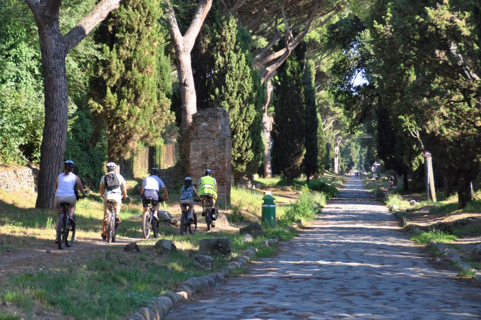 Rome: Appian Way, Catacombs & Roman Aqueducts Top EBike Tour - Caffarella Valley and the Baths of Caracalla Finish