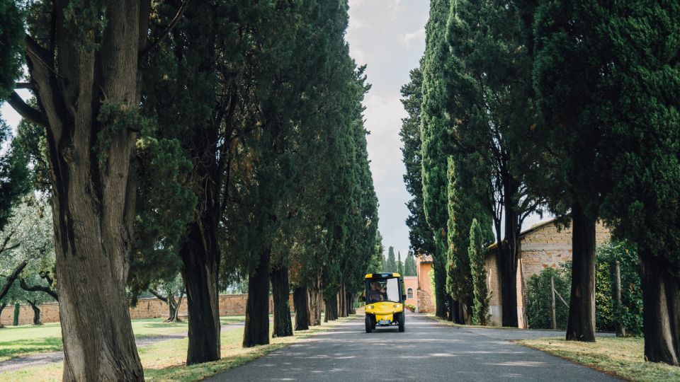 Rome: Appian Way Golf Cart Tour with Roman Catacombs Entry - Aurelian Walls and Pyramid of Cestius: the return route still delivers