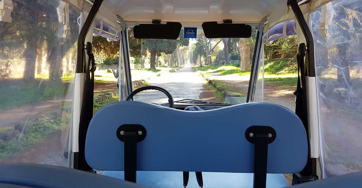 Rome: Appian Way Private Tour by Golf Cart -Official Partner - Stop-by-stop: the early Regina Viarum stories that click