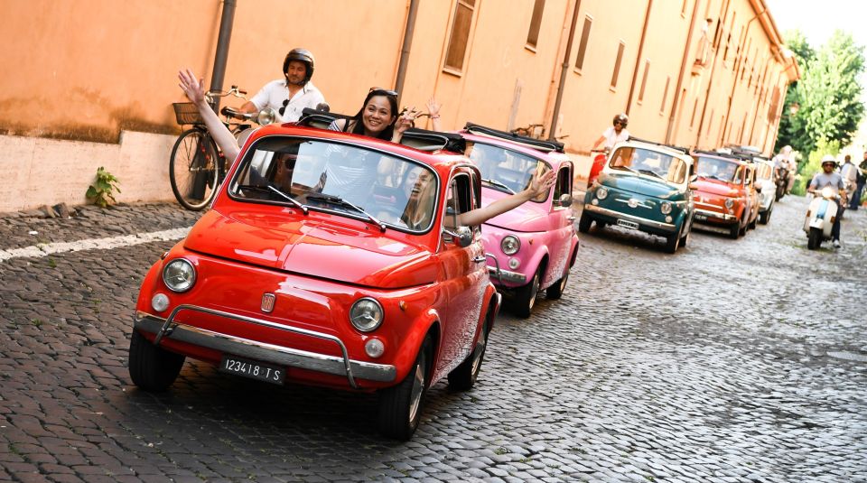 Rome: Aventine Hill Tour in Vintage Fiat 500 Convoy - Getting started: meeting the Vintage Fiat 500 convoy by the Colosseum