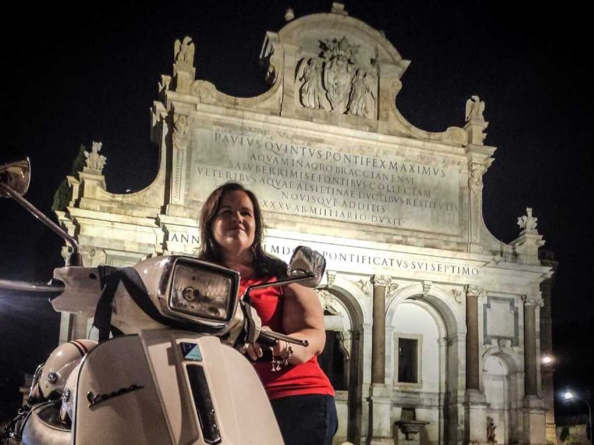 Rome by Night Vespa Tour With Driver/Private Guide - Palatine Hill and Caracalla’s Baths Under Streetlights