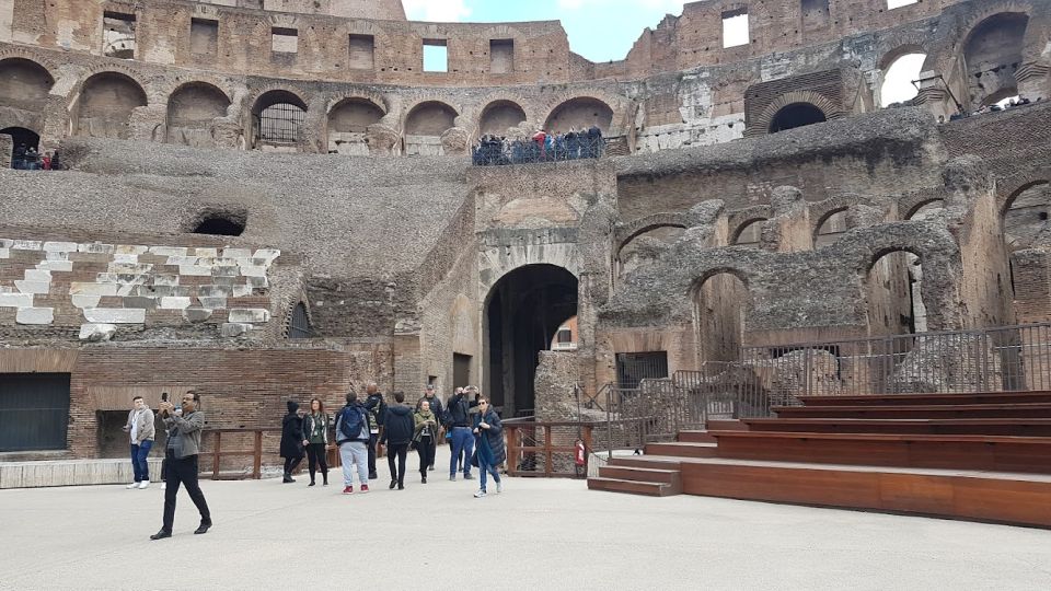 Rome: Colosseum Arena and Ancient Rome Guided Tour - Entering the Colosseum: Security Checks and the Skip-the-Line Benefit