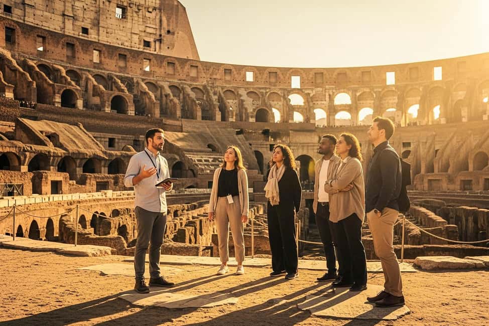 Rome: Colosseum Arena Twilight Tour & Imperial Forum Visit - Walking Via dei Fori Imperiali: Ancient Streets Without the Ticket Hassle