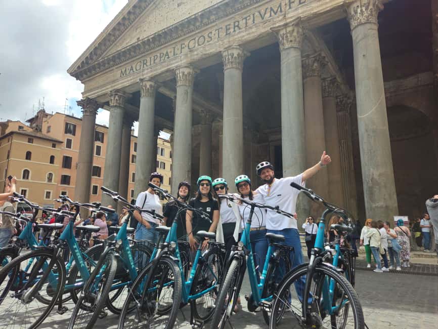 Rome E-Bike Tour with a local! (and a traditional snack) - The snack stop: water plus a traditional Roman bite