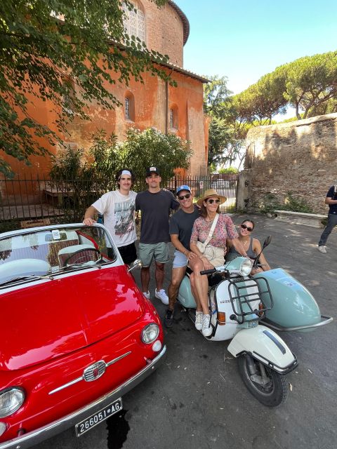 Rome: Evening Fiat 500 and Vespa Prosecco Tour - Baths of Caracalla: Where the Evening Ruins Feel Personal