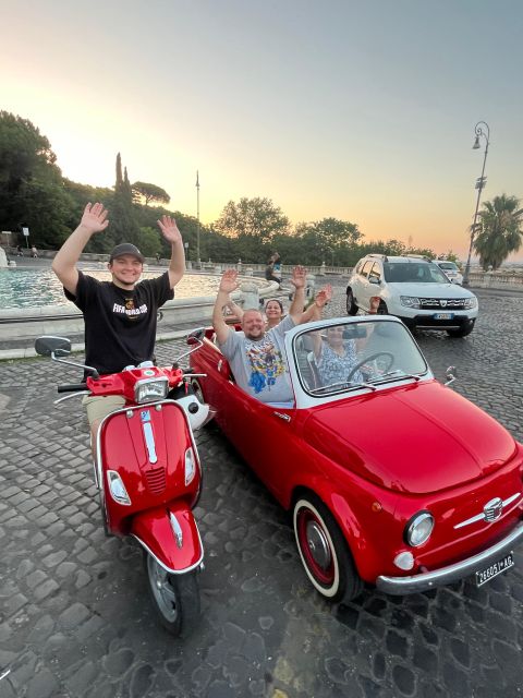Rome: Evening Fiat 500 and Vespa Prosecco Tour - Pyramid of Cestius to Aventine Hill: Quiet Rome, Good Photo Angles