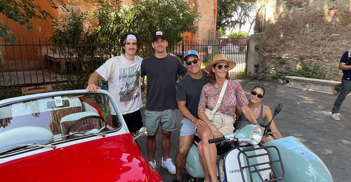 Rome: Evening Fiat 500 and Vespa Prosecco Tour - How the Vehicle Choice Works (Fiat 500 vs Vespa Sidecar)