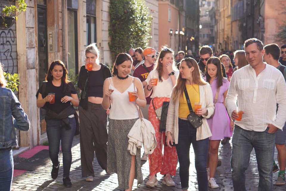 Rome: Evening Walking Tour with Cocktails and Local Guide - Aperol Spritz by the fortress: a calm start with strong pacing