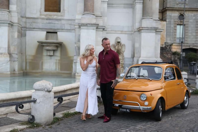 Rome: Fiat 500 Vintage City and Photo Tour - Fontana Acqua Paula: where the views start to rise