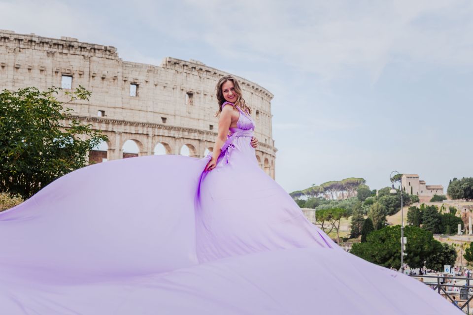 Rome: Flying Dress Professional Photoshoot - The Flying Dress + Pro Guidance: What You’re Paying For
