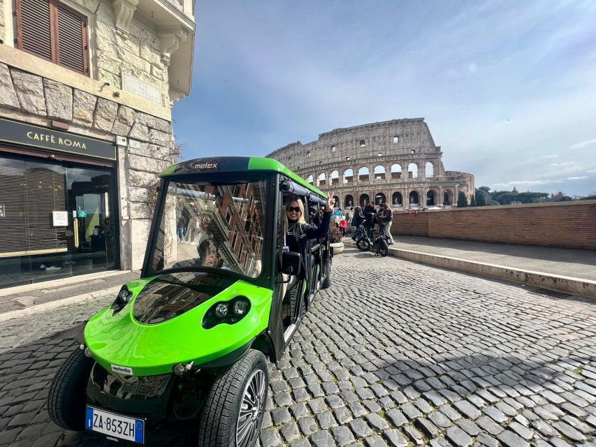 Rome: Golf Cart Tour with Artisanal Gelato Tasting - Stop 2: Colosseum Area Views (Without Turning This Into a Ticket Day)