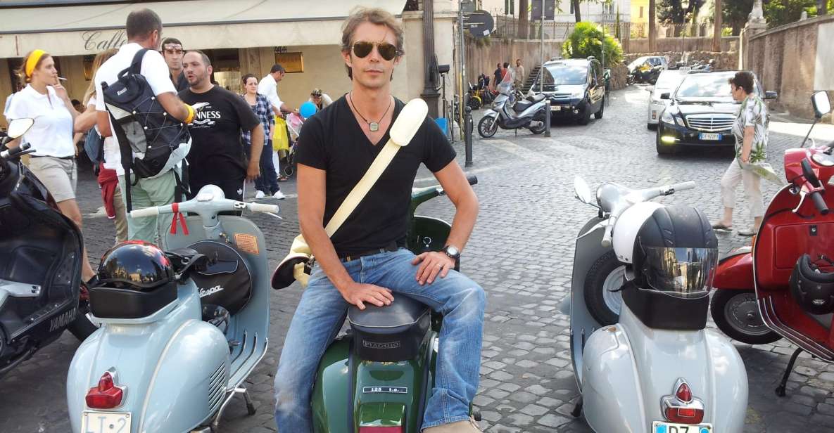 Rome: Half-Day Tour by Vespa with Driver - Getting On Board: Meeting Point, Helmet, and Your Driver’s License