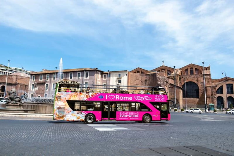 Rome: Hop-on Hop-off Sightseeing Bus Tour with Audioguide - Colosseum & Roman Forum Area: Great for a first-time “Wow” moment