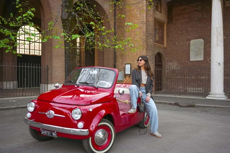 Rome in a Fiat Jolly: Exclusive Vintage Ride & Photo Tour - Drink break with a view: small, included, and surprisingly satisfying