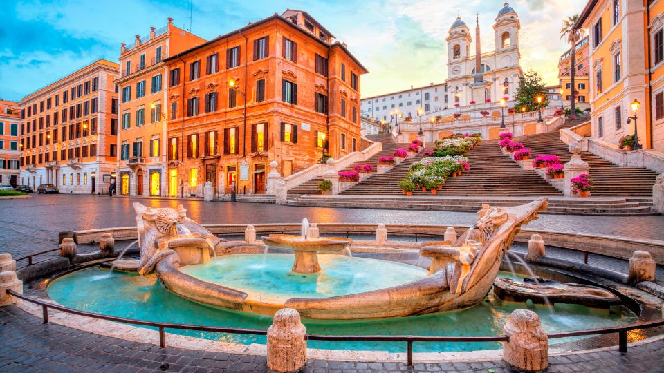 Rome: Squares and Fountains Walking Guided Tour - Getting Your Bearings at Trinità dei Monti and the Spanish Steps