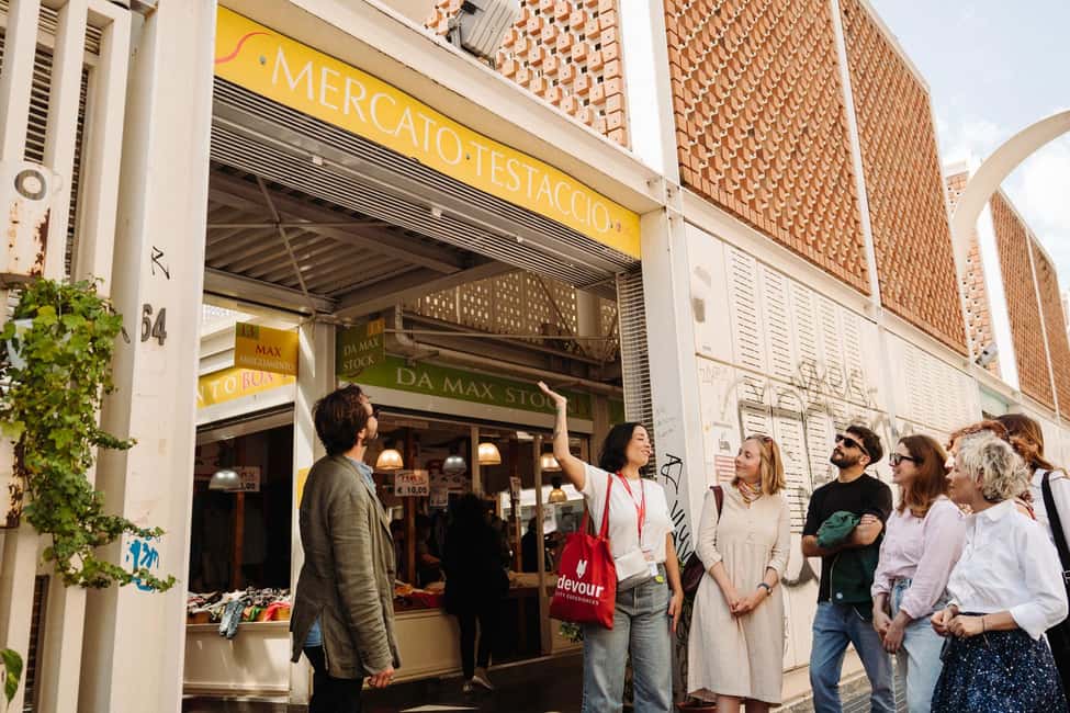 Rome: Testaccio Food & Market Tour with Pasta & Wine - Lunch at a family-run trattoria: pasta with Italian red wine