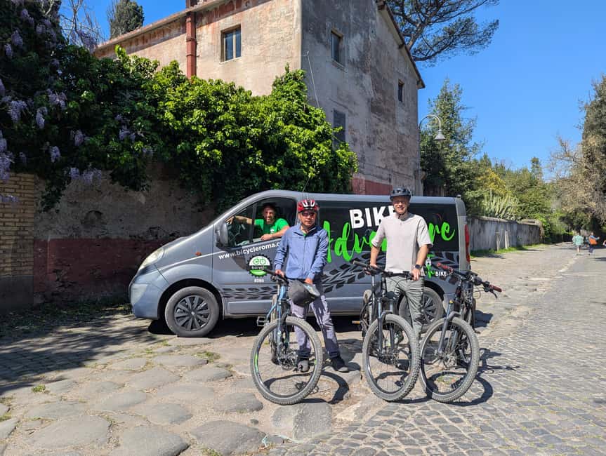 Rome:Appian Way E-bike Tour, Catacombs, Aqueducts & Transfer - The long ride on Appia: where the ruins feel close