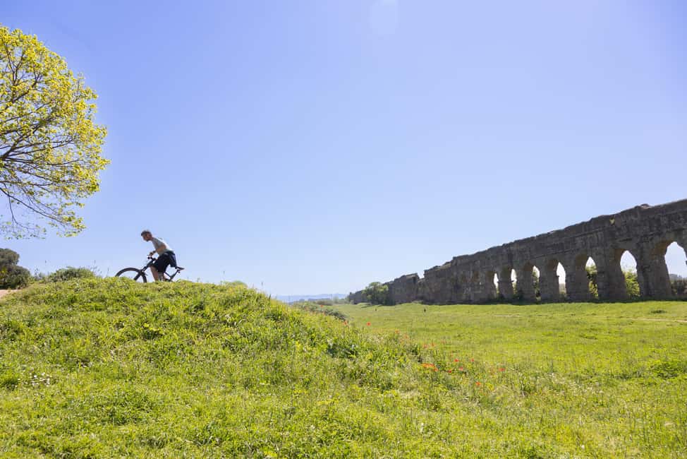 Rome:Appian Way E-bike Tour with Catacombs, Aqueducts & Food - Passing Villa of Maxentius and the Mausoleum of Cecilia Metella