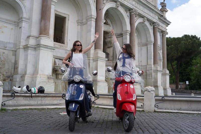 Vespa city tour in Rome with two different routes - Circus Maximus ride-by: seeing scale without standing in one place